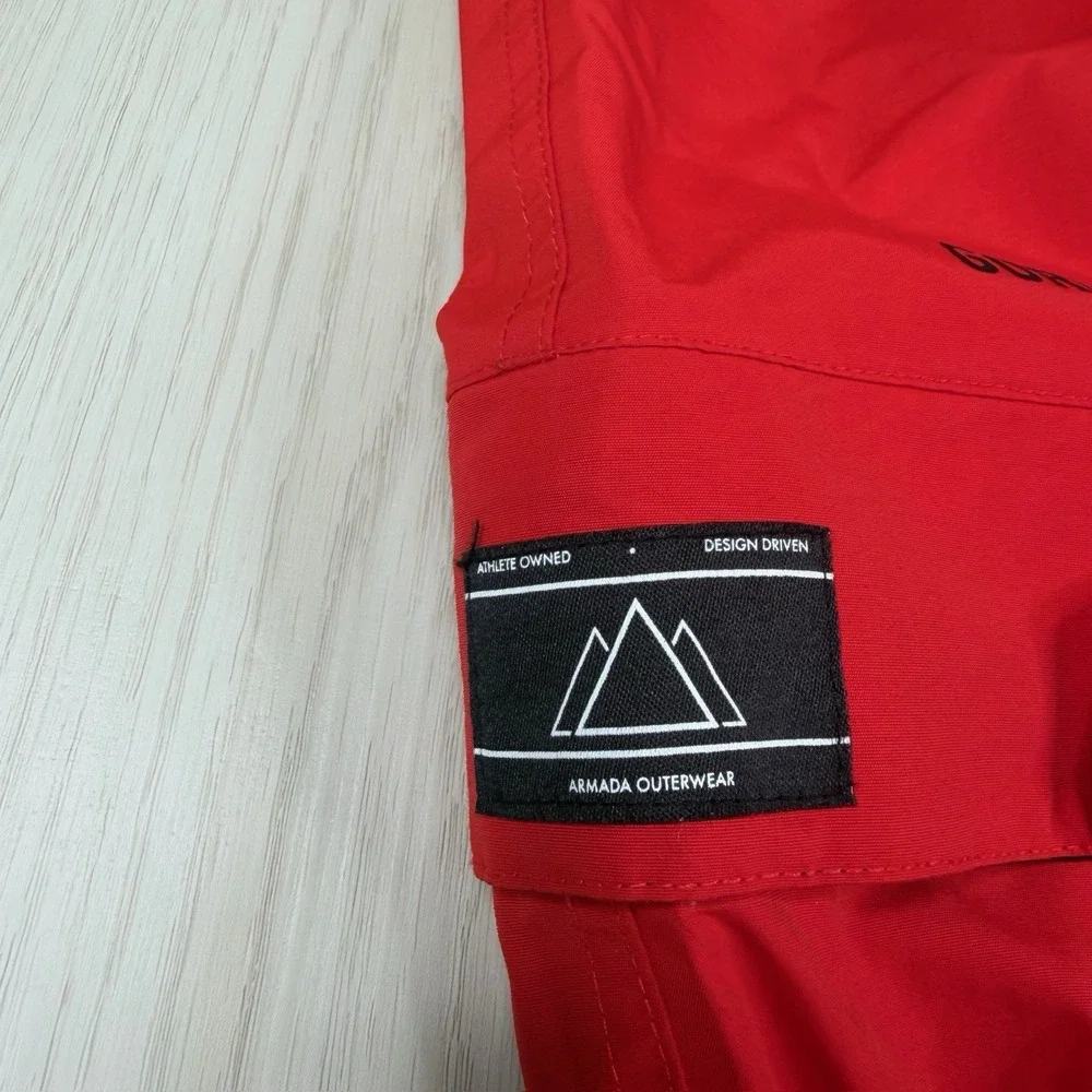 Armada Outerwear Ski Pants Red GoreTex Recco Snowboard Vented Men's Size L Large